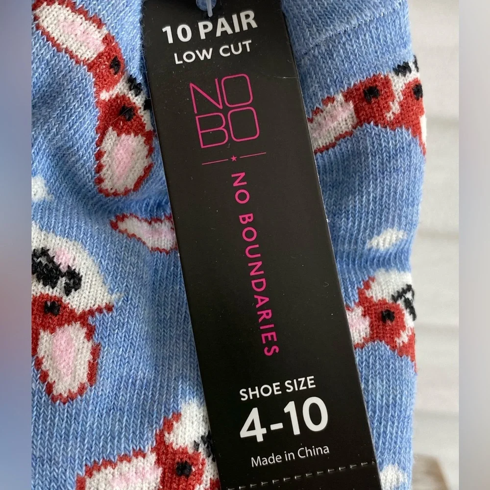NWT NOBO No Boundaries 10 pairs Low Cut Socks Size 4-10